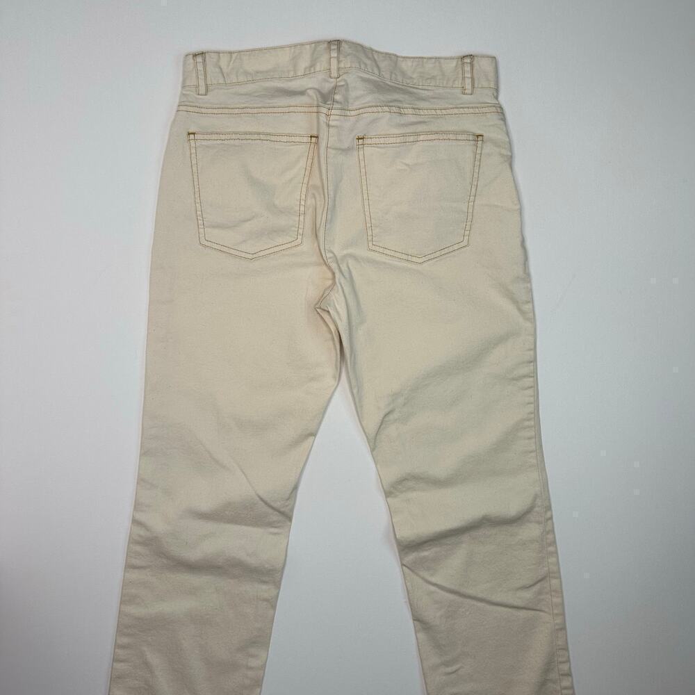 Eileen Fisher Petites Cream Denim Skinny Jeans - Picture 3 of 8